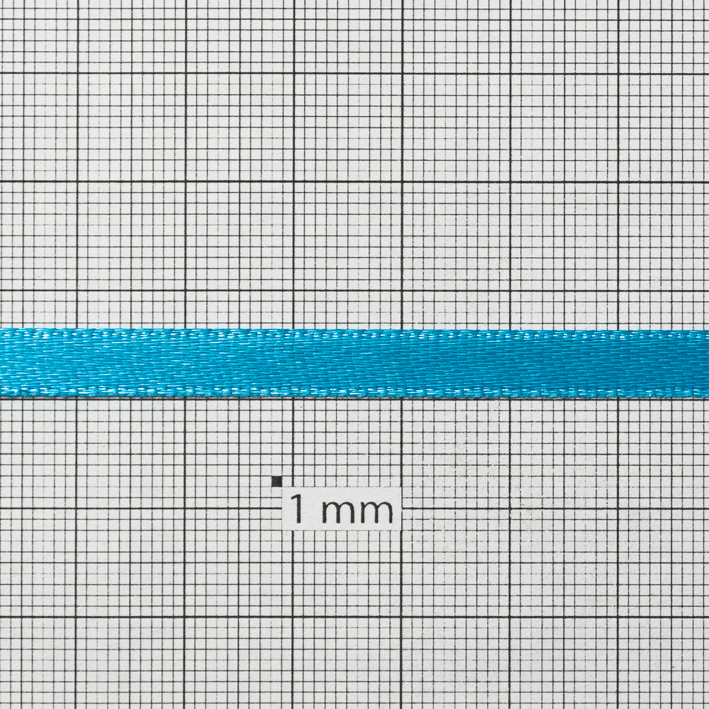 Лента атласная 7 мм голубая 1 метр