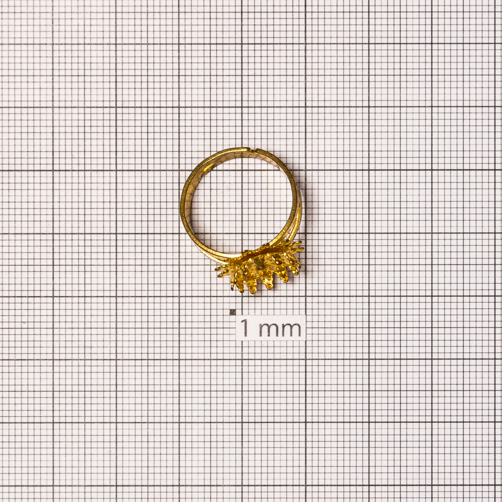 Основание для кольца диаметр основы для вклеивания 19 мм золотистое