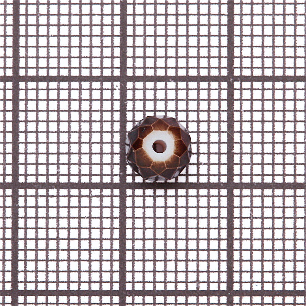 Бусины стеклянные граненые, 6 мм, коричневый, 6 мм
