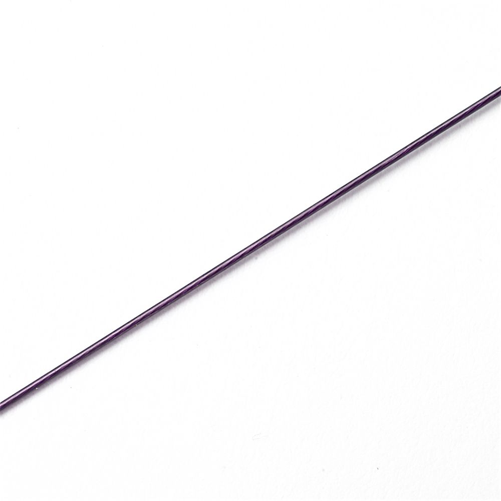 Металлизированная леска 0,45 мм фиолетовая 1 метр