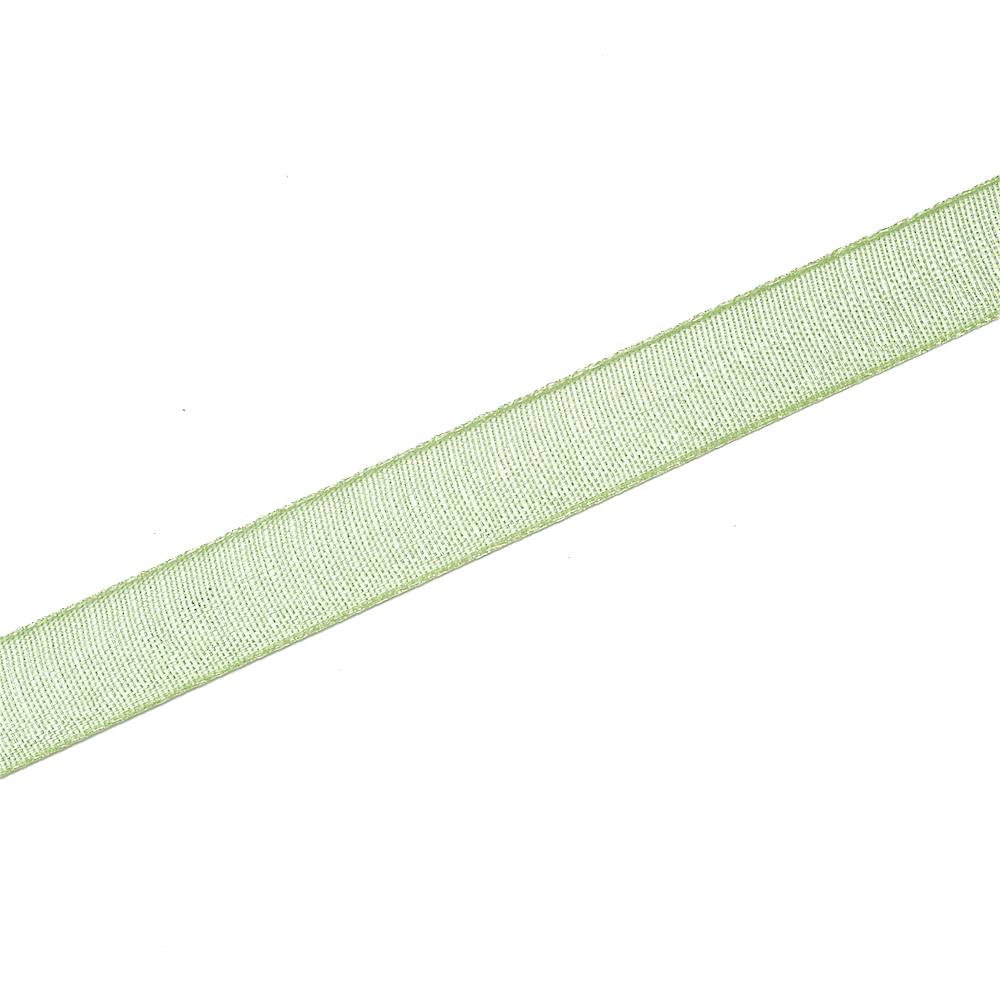 Лента из органзы 10 мм зеленая 1 метр