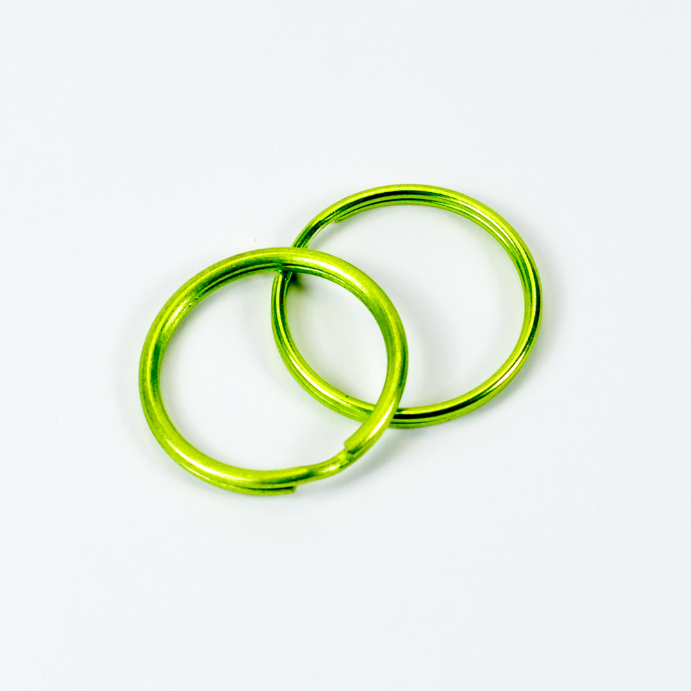 Кольцо для брелка 28 мм зеленое