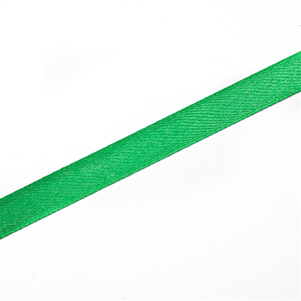 Лента атласная 10 мм зеленая