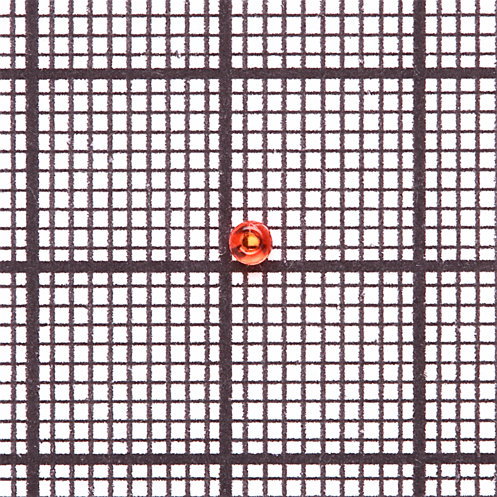 Бисер круглый мелкий 12 (1,8 мм) красный прозрачный 9592