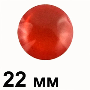 Пластиковые кабошоны 22 мм красный круг