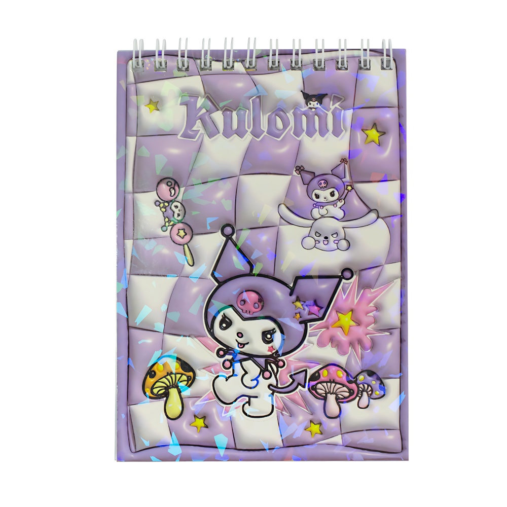 Блокнот с наклейками 15х10,5 см Зайка Kuromi и друзья А6/8 арк