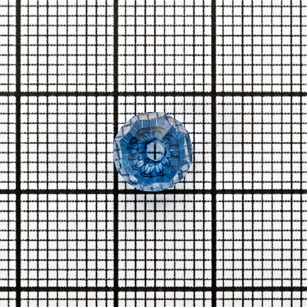 Хрустальная бусина круглая 8 мм  светло-синяя