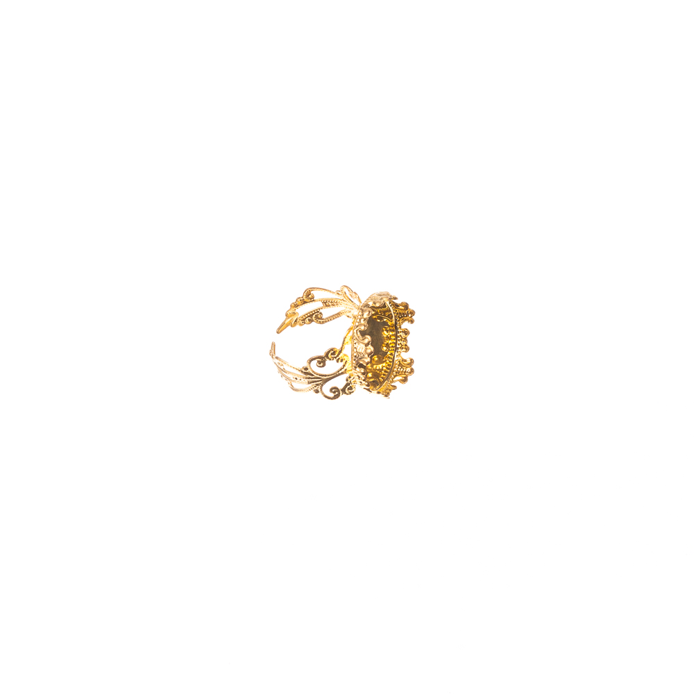 Основание для кольца диаметр основы для вклеивания 20 мм золотистое