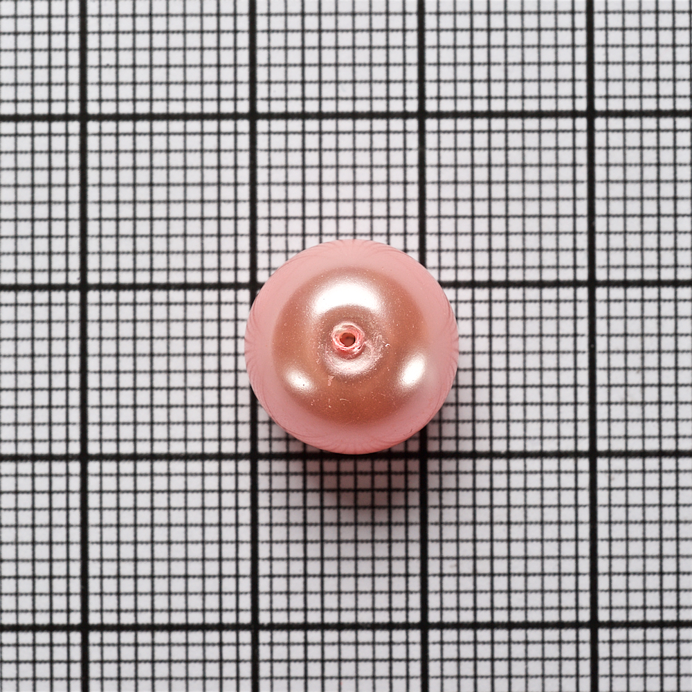 Жемчуг стеклянный 12 мм розовый