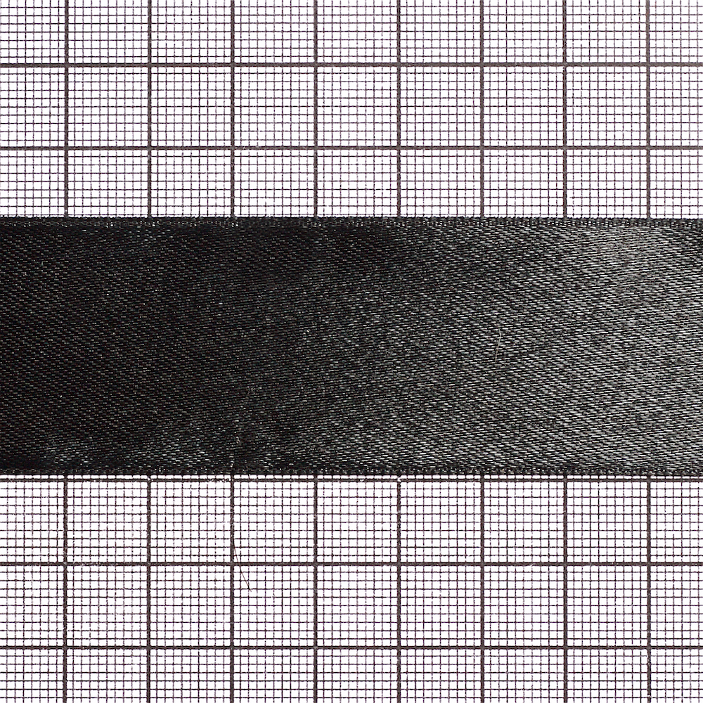 Лента атласная 30 мм черная 1 метр