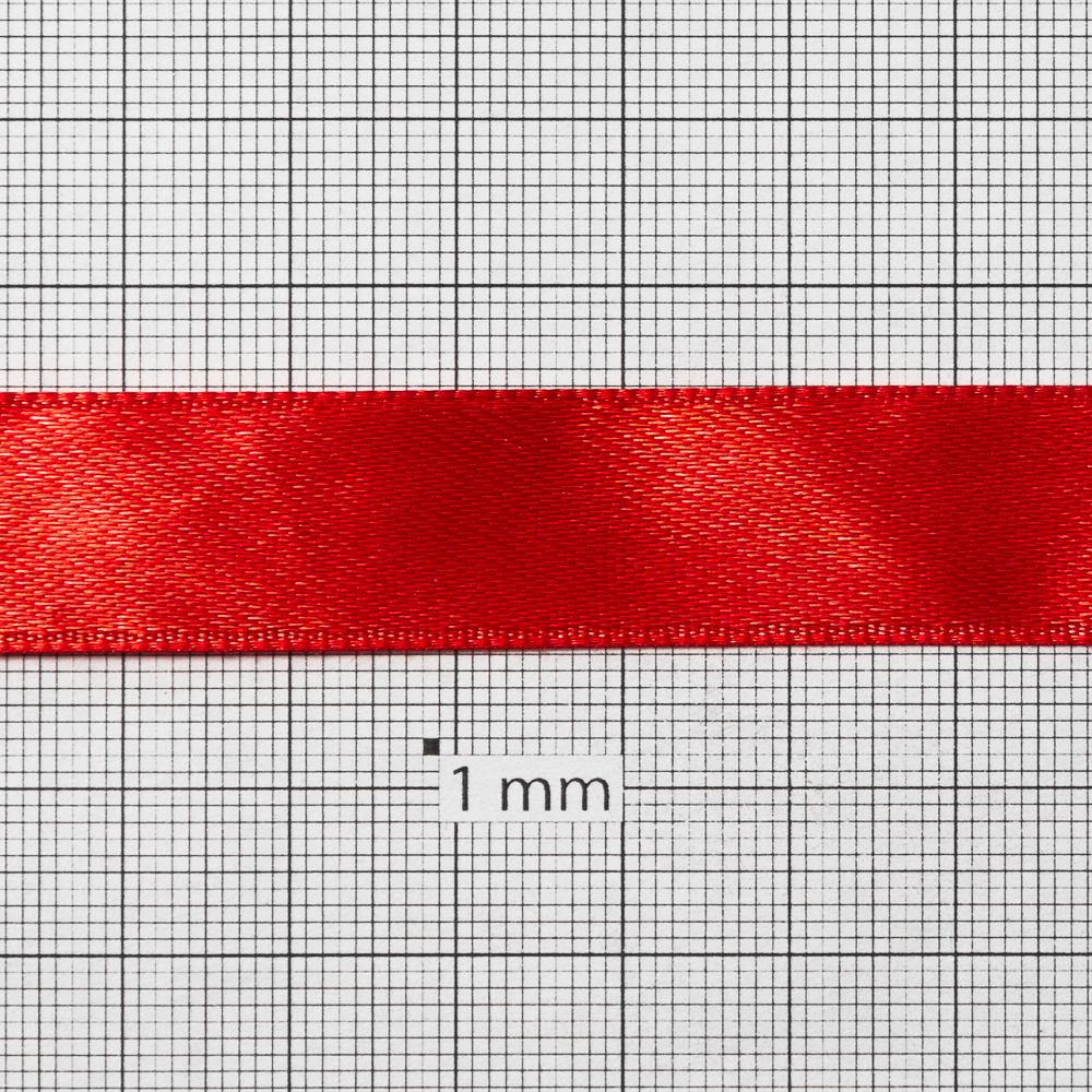 Стрічка атласна 14 мм червона