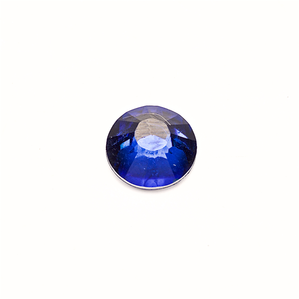Стразы клеевые пластиковые 8 мм синие уп. 15шт