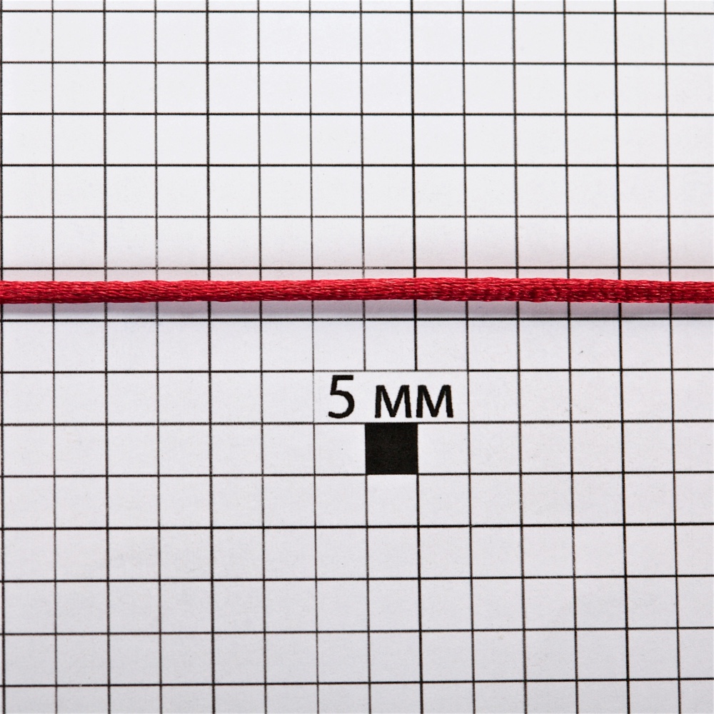 Шнур полиэстеровый 1 мм бордовый 1 метр