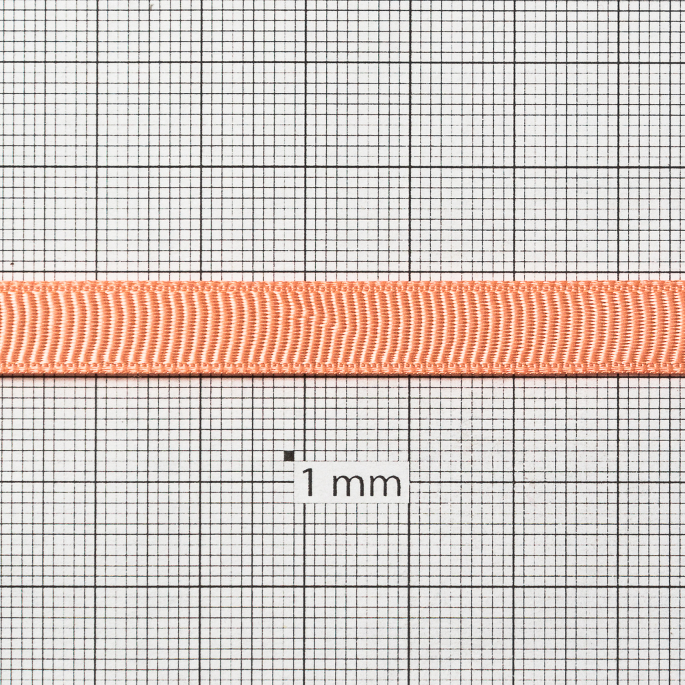 Лента репсовая 10 мм персиковая 1 метр