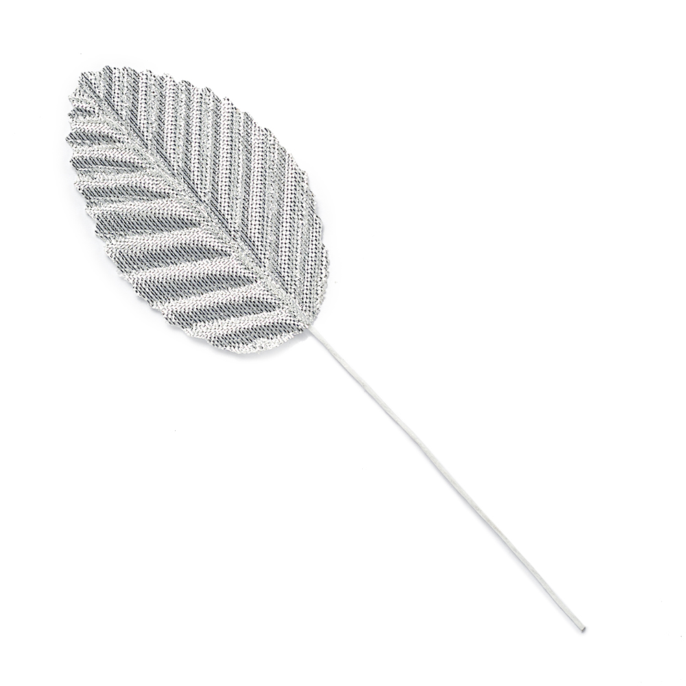 Штучний листок сріблястий 1 штукаИскусственный листик серебристый 1 штука