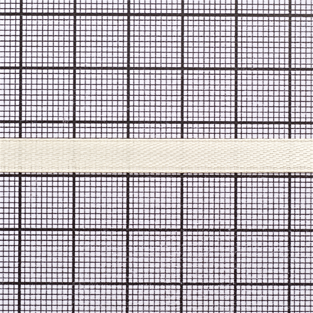 Лента атласная 7 мм кремовая 1 метр