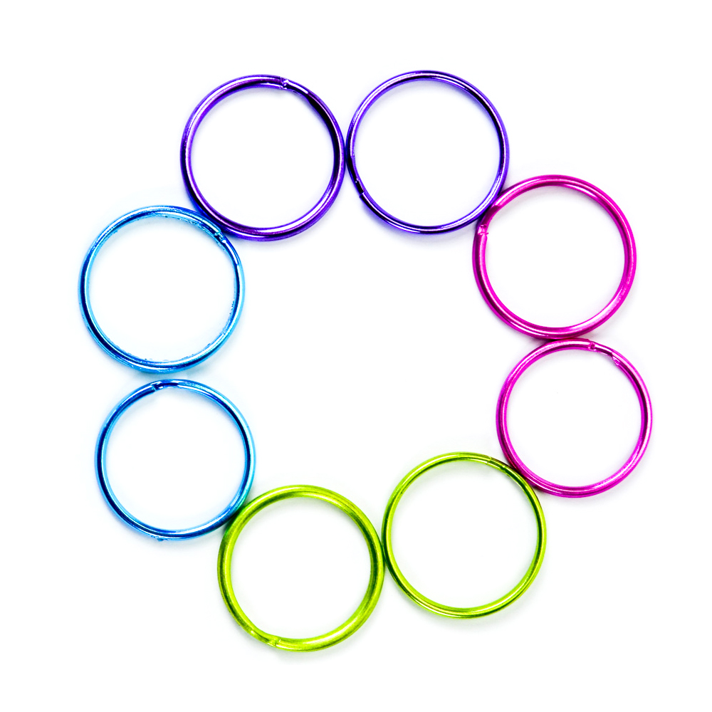 Кольцо для брелка 28 мм фиолетовое