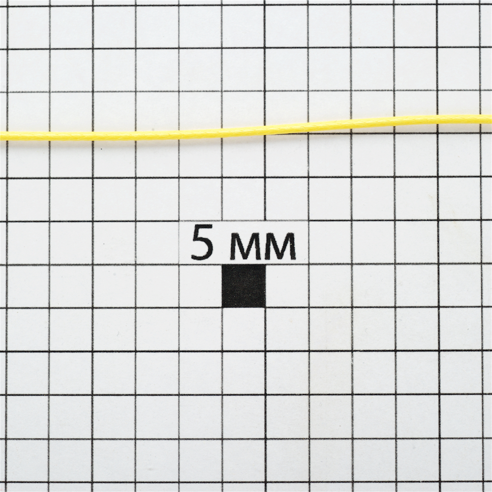 Шнур хлопковый 1 мм желтый 1 метр