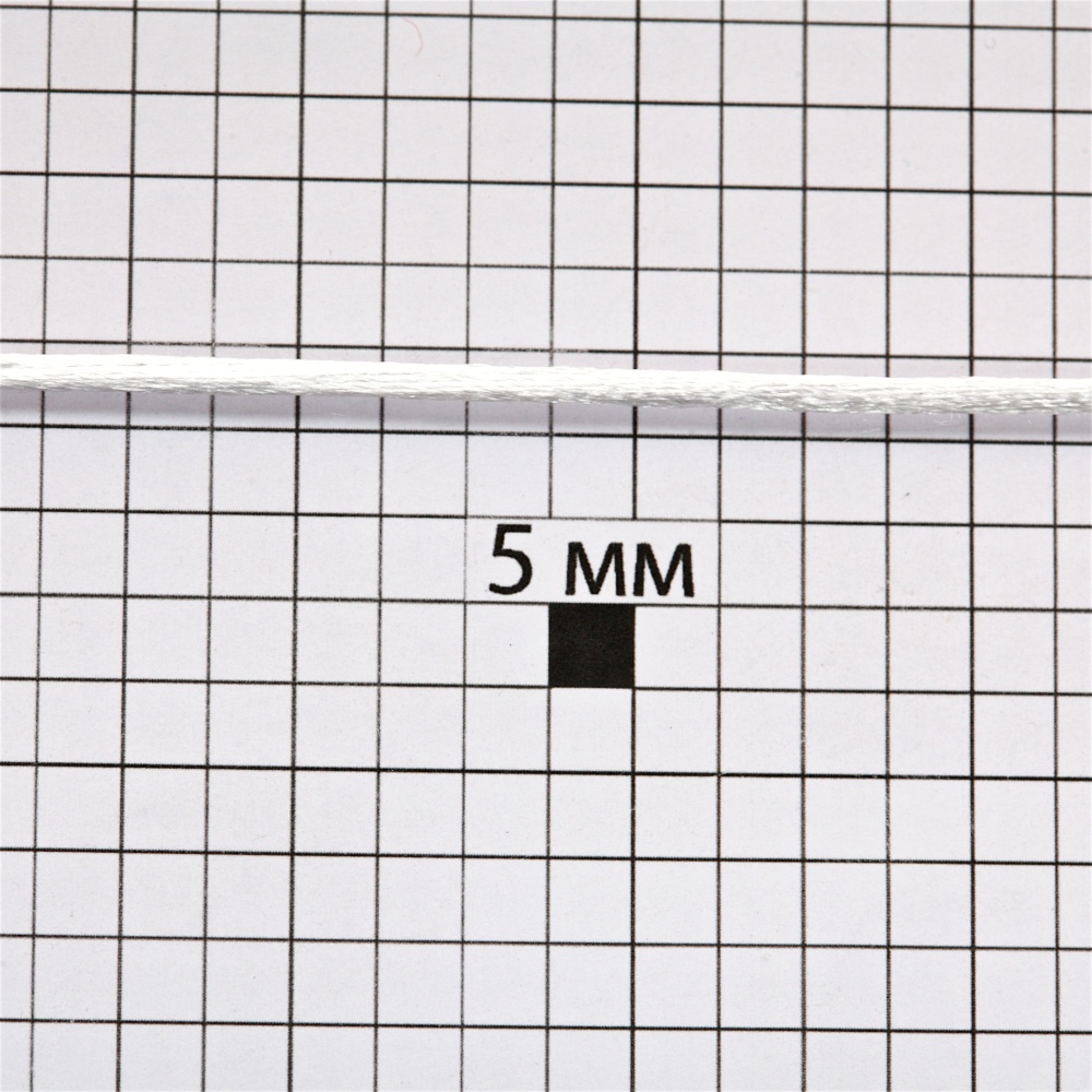 Шнур поліестеровий 3 мм білий 1 метр