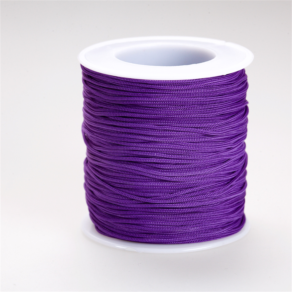 Шнур полиэстеровый 1 мм фиолетовый 1 метр