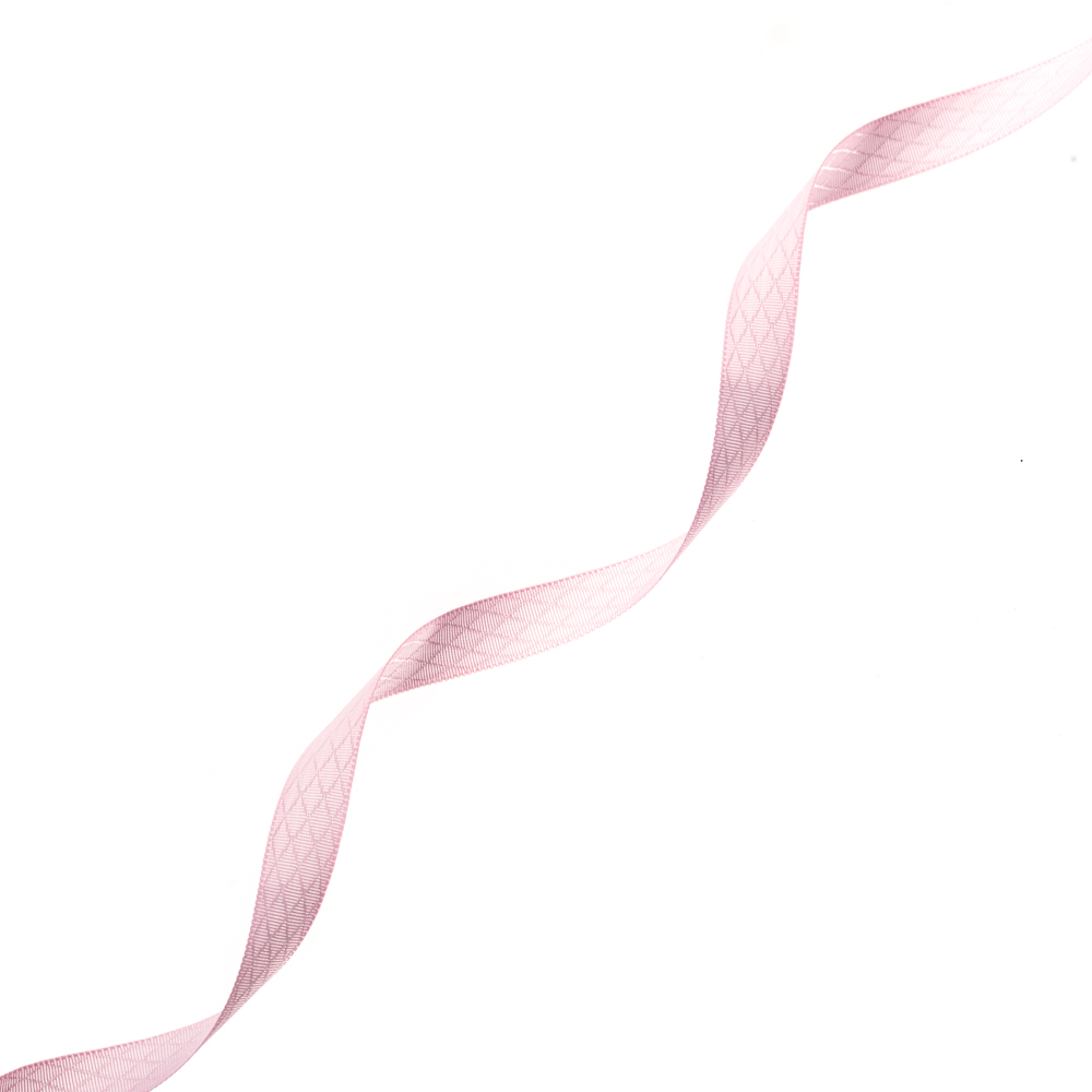Лента атласная 10 мм ромбовидная розовая