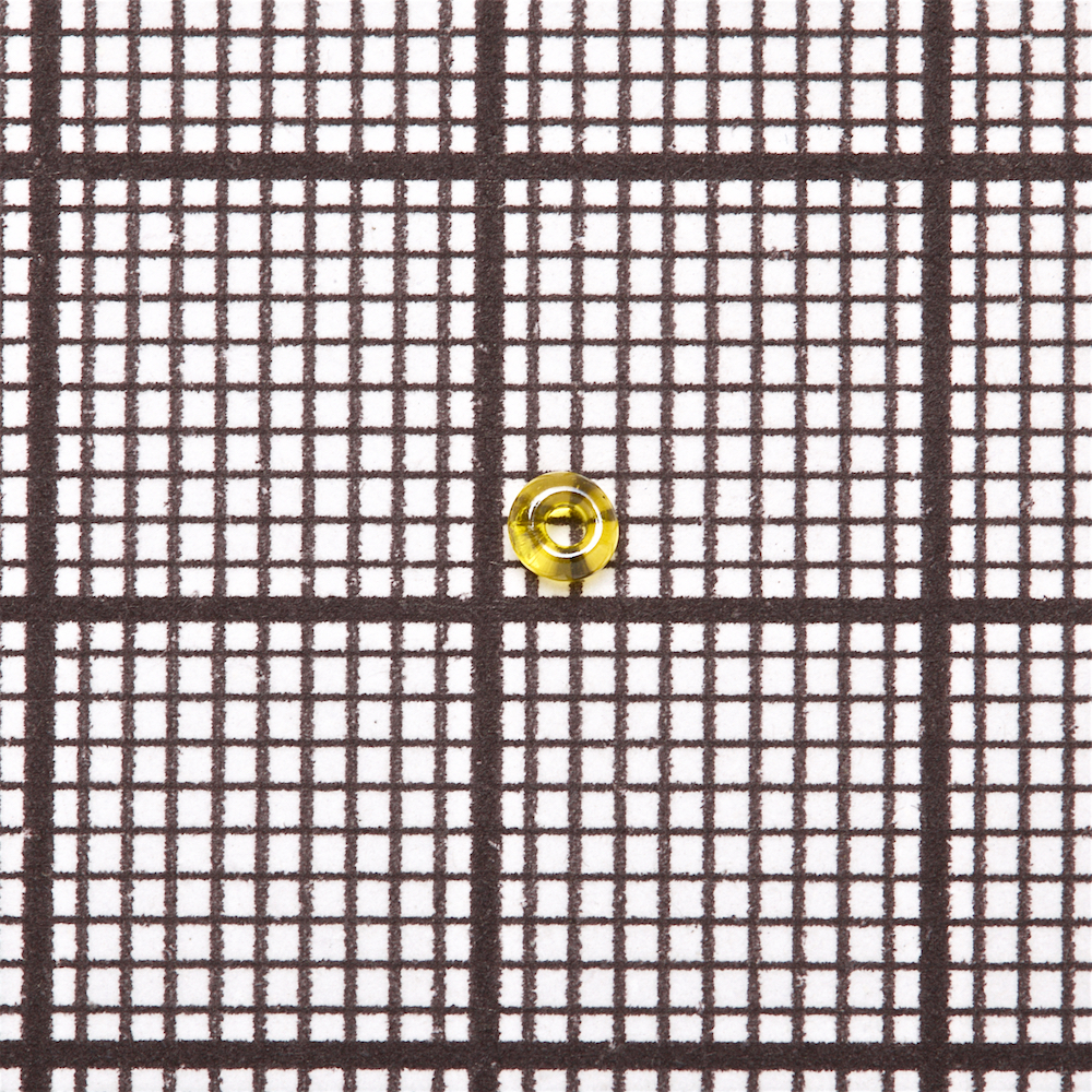 Бісер круглий мілкий 12 (1,8 мм) жовтий прозорий 9626