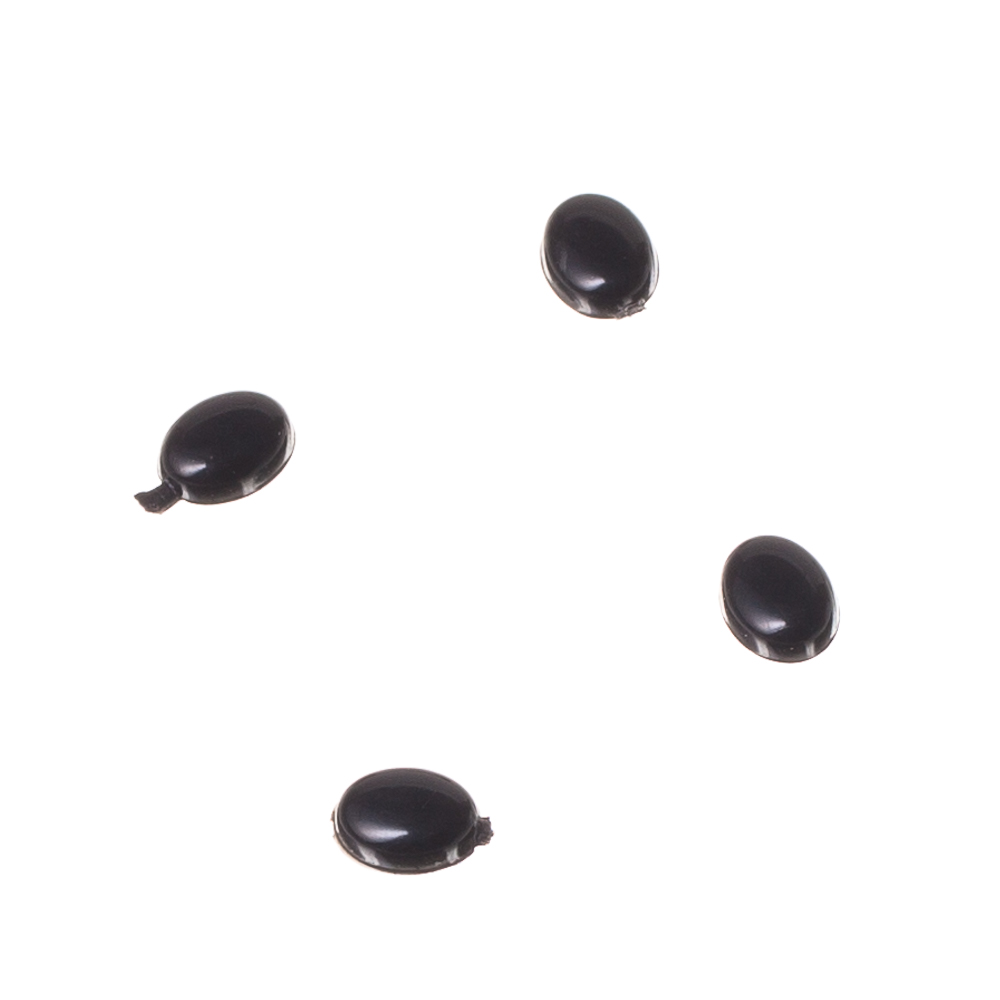 Пластиковые носы 6×8 мм черные овальные (уп.4 шт.)