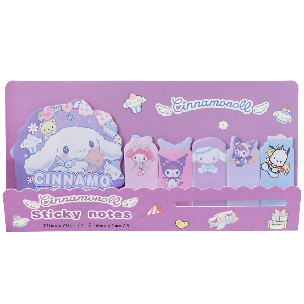 Бумага для заметок Зайка Kuromi 5шт/7 л микс цветов 1 шт