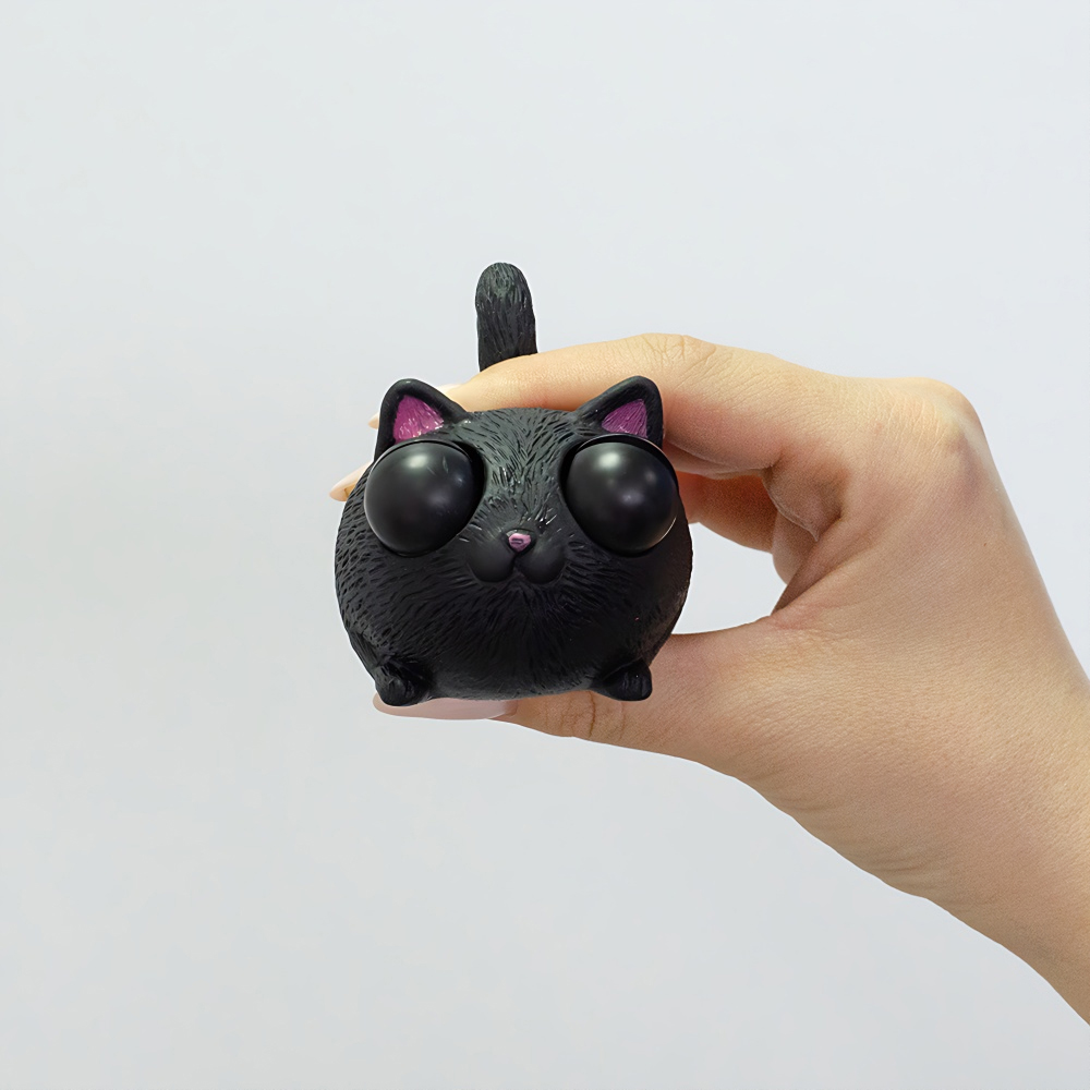 Игрушка-антистресс 65х57 мм Котик микс цветов 1 шт