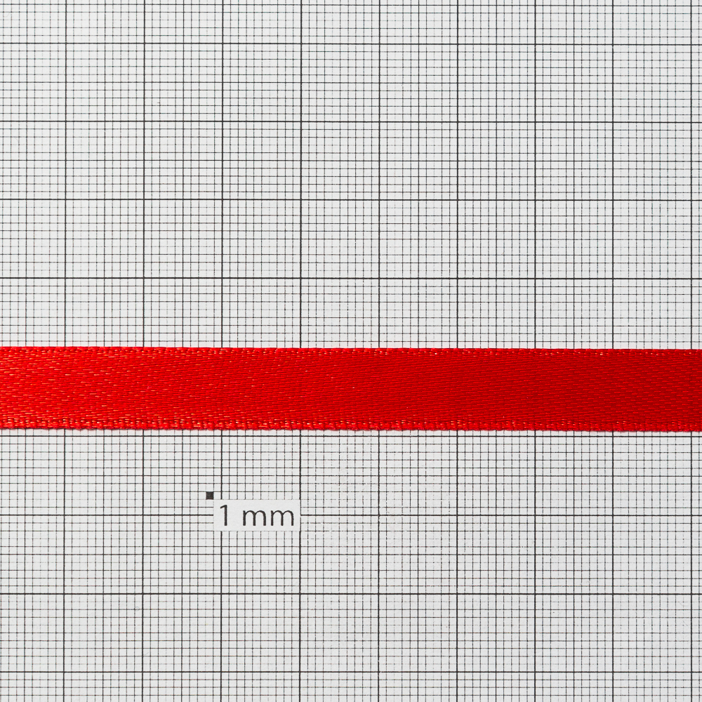 Стрічка атласна 10 мм червона