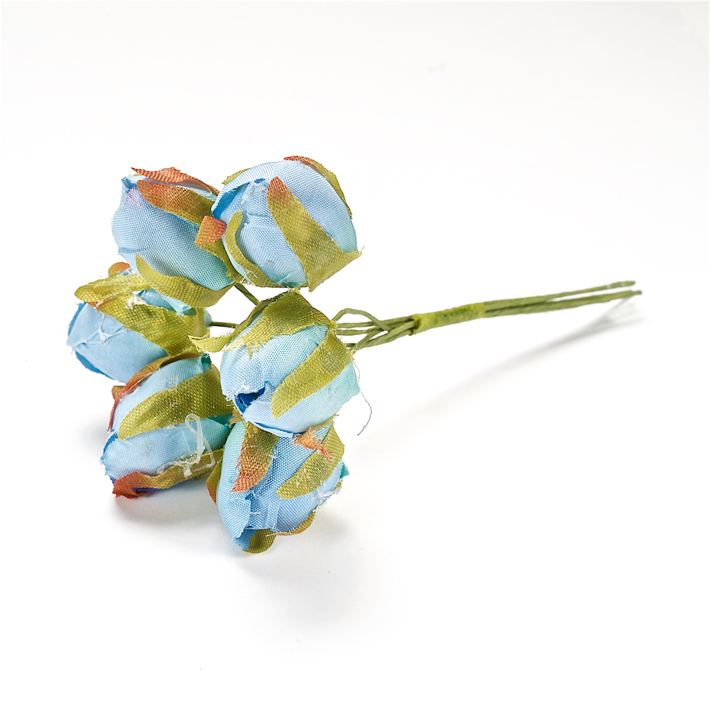 Штучна квітка 16 мм блакитна 1 штука