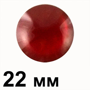 Пластиковые кабошоны красный выпуклый круг 22 мм