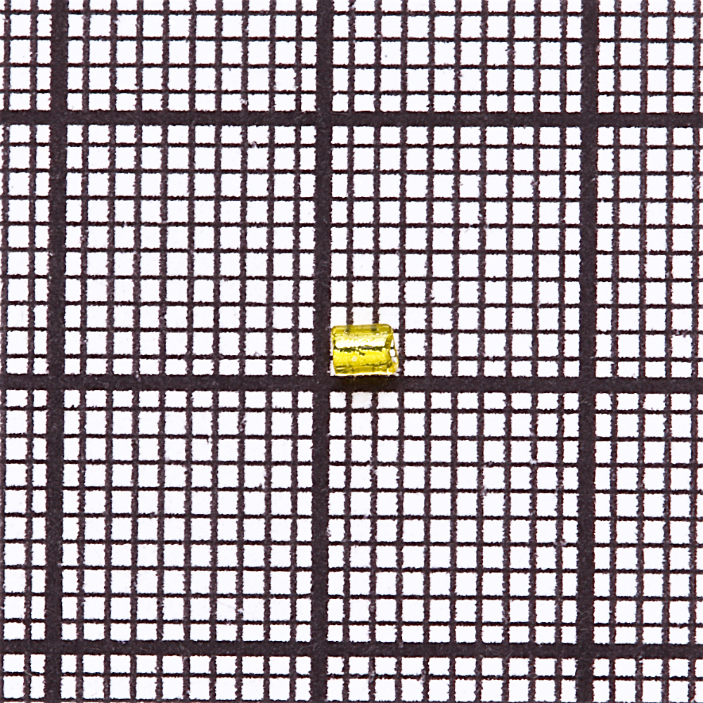 Бисер-рубка (2,1 мм) желтый 9830