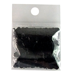 Пайетки 4 мм круглые черные 5 гр