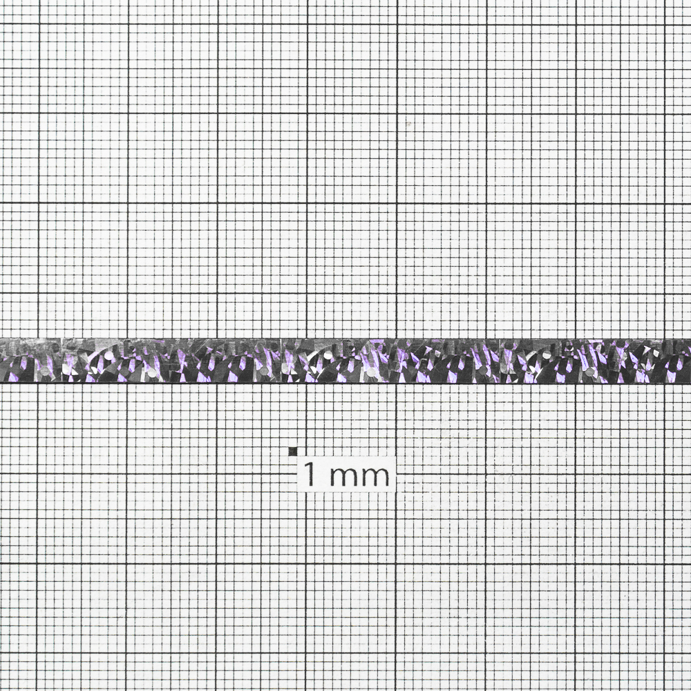 Лента упаковочная 5 мм фиолетовая голографическая 1 метр
