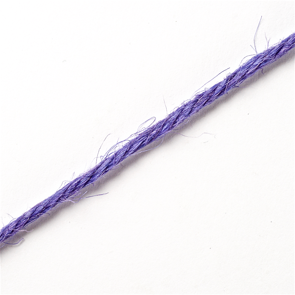 Шнур джутовый 2,5 мм фиолетовый 1 метр