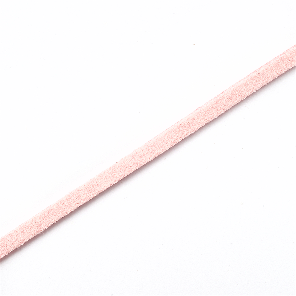 Шнур під замшу 3х1,4 мм рожевий 1 метр