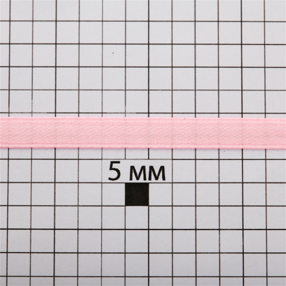 Стрічка атласна 7 мм рожева 1 метр