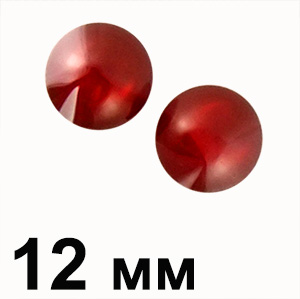 Пластикові кабошони 12 мм червоне коло