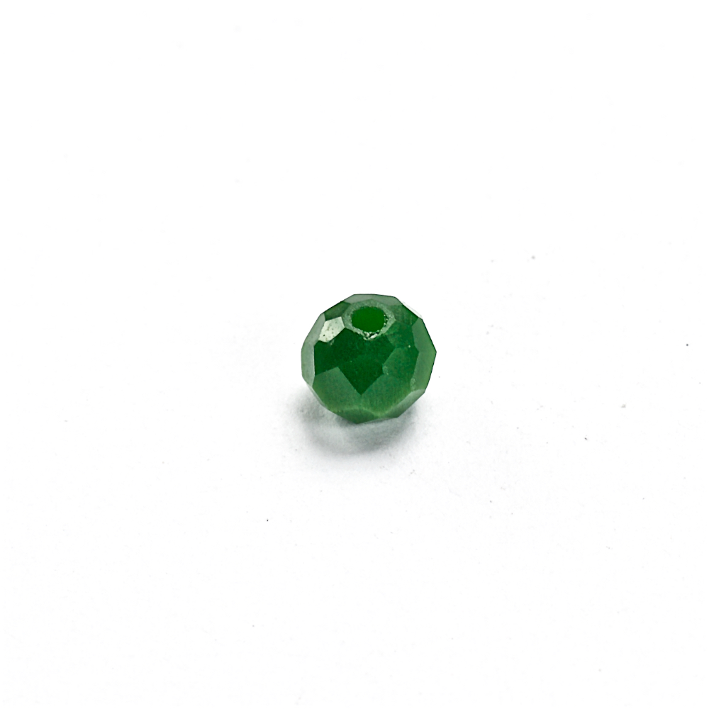Кришталева намистина рондель 4 мм зелена