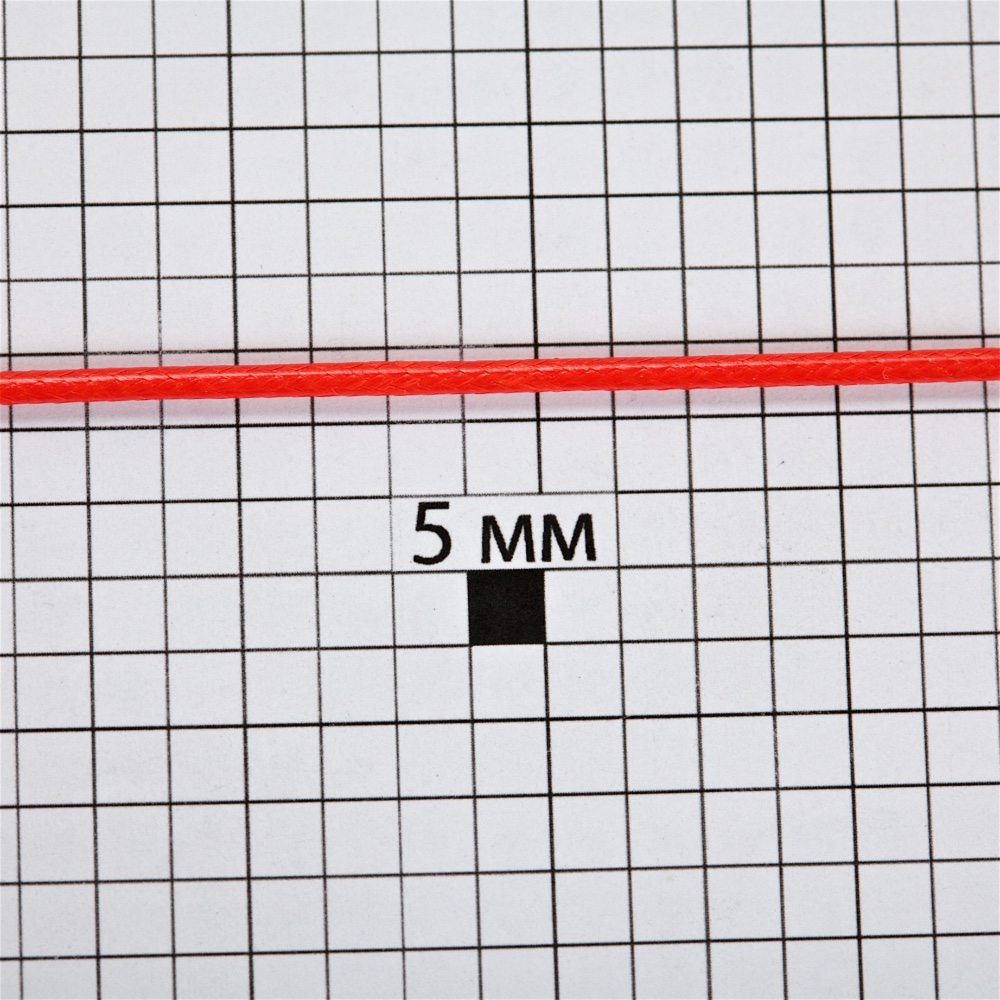 Шнур плетеный 2 мм красный 1 метр