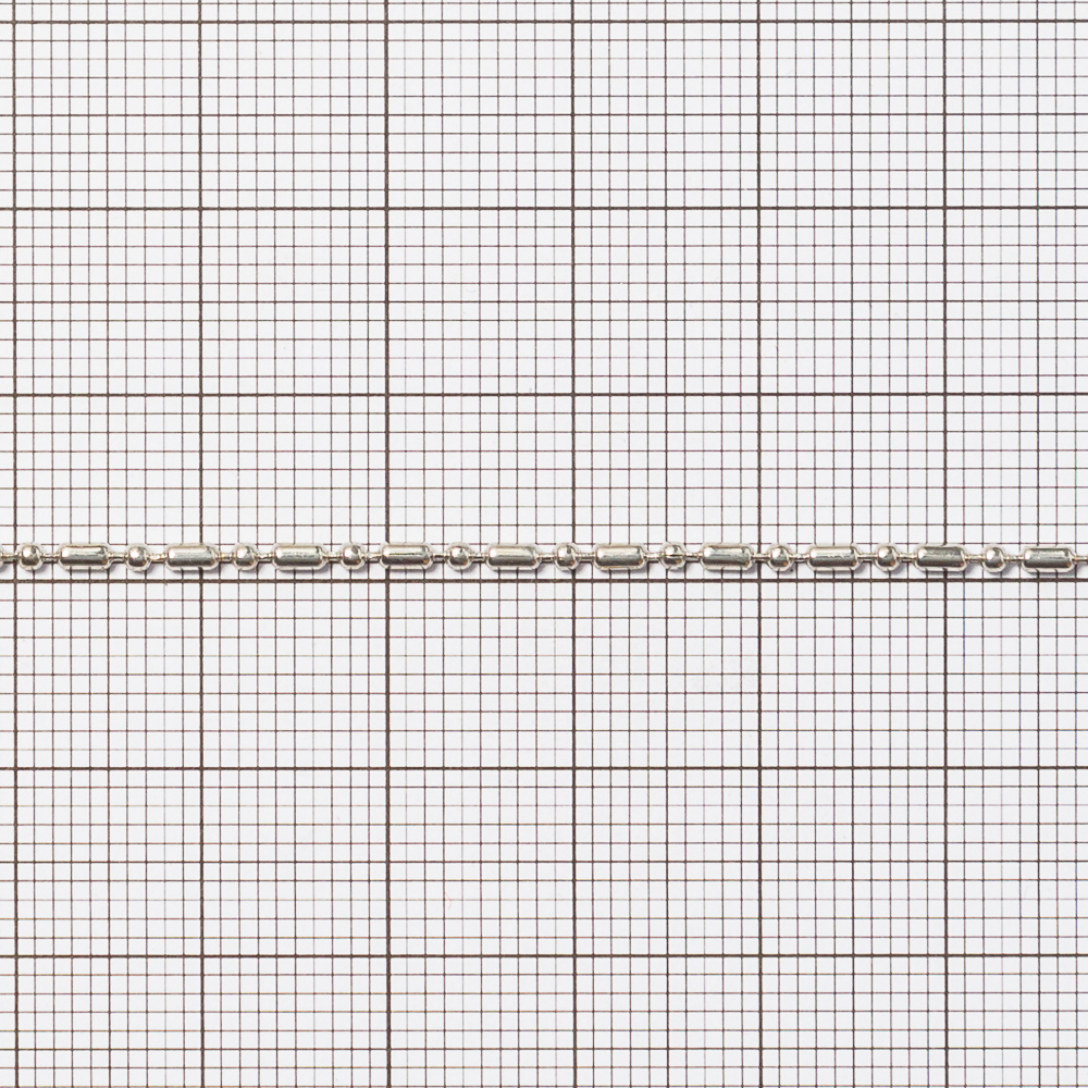 Ланцюг з цільними ланками, мельхиоровий. Калібр 1,5 мм, ширина ланки 1,5 мм, довжина ланки 2 мм