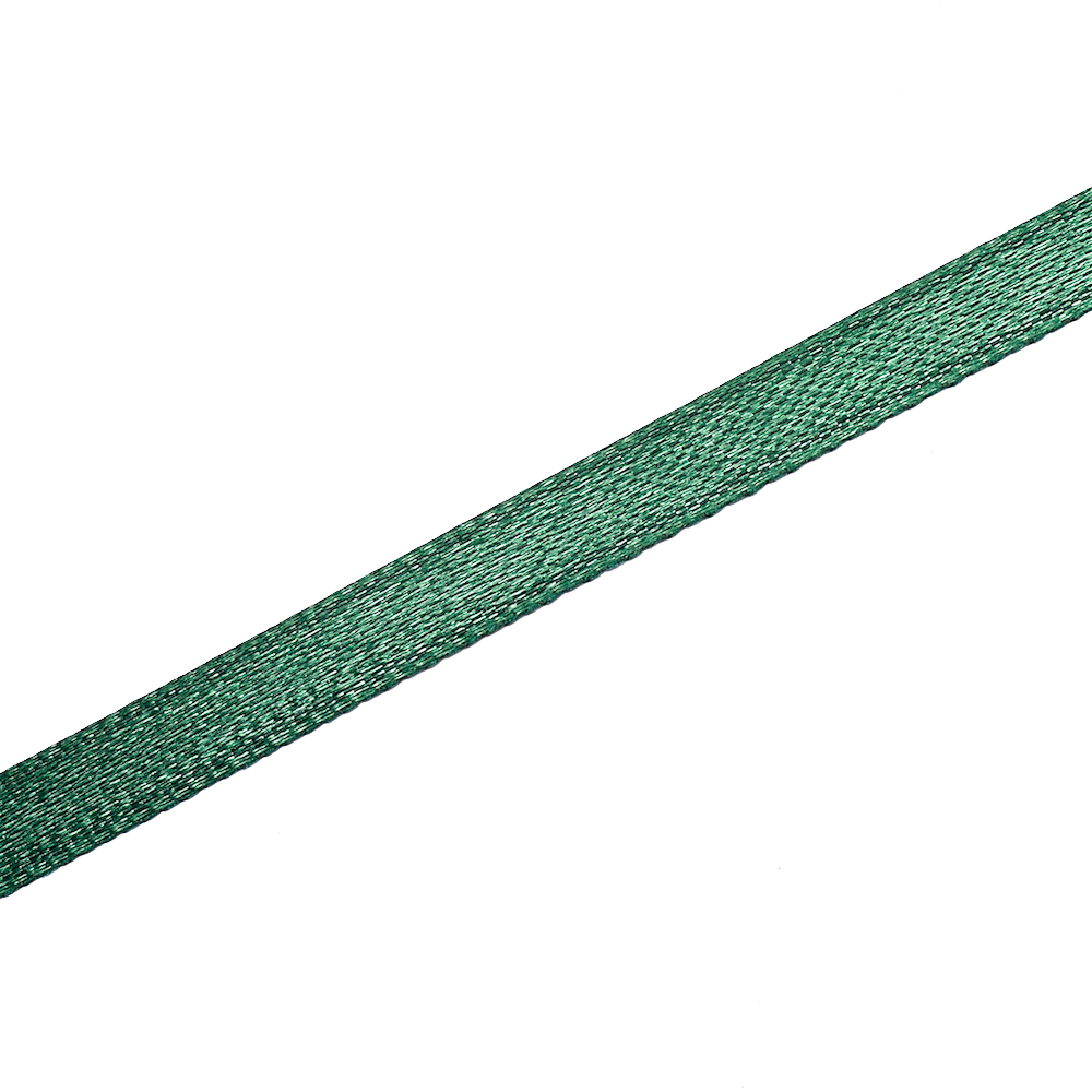 Стрічка атласна 7 мм темно-зелена 1 метр
