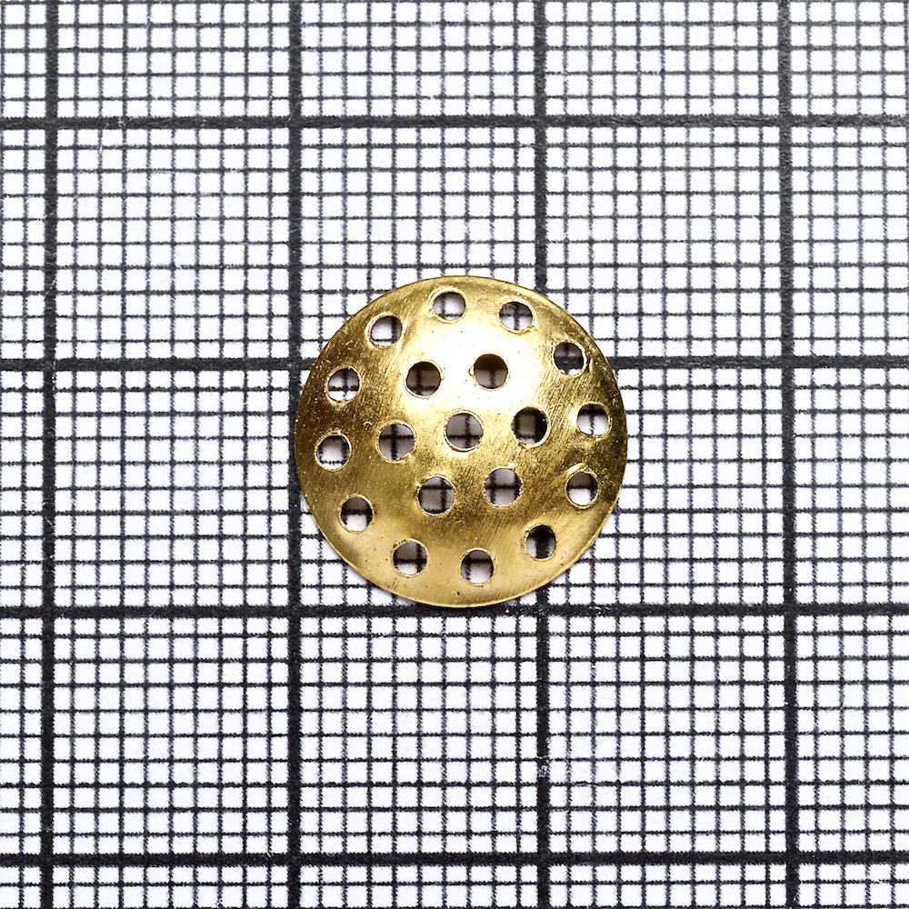 Решетчатая основа для броши, золотая, 14 мм