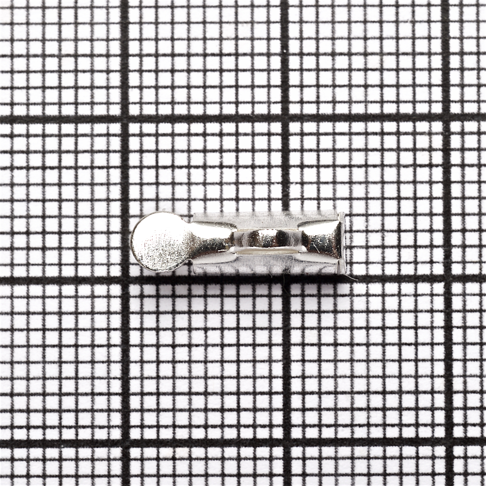 Затискач-слайдер 10 мм для прикрас верстатного плетіння сріблястий
