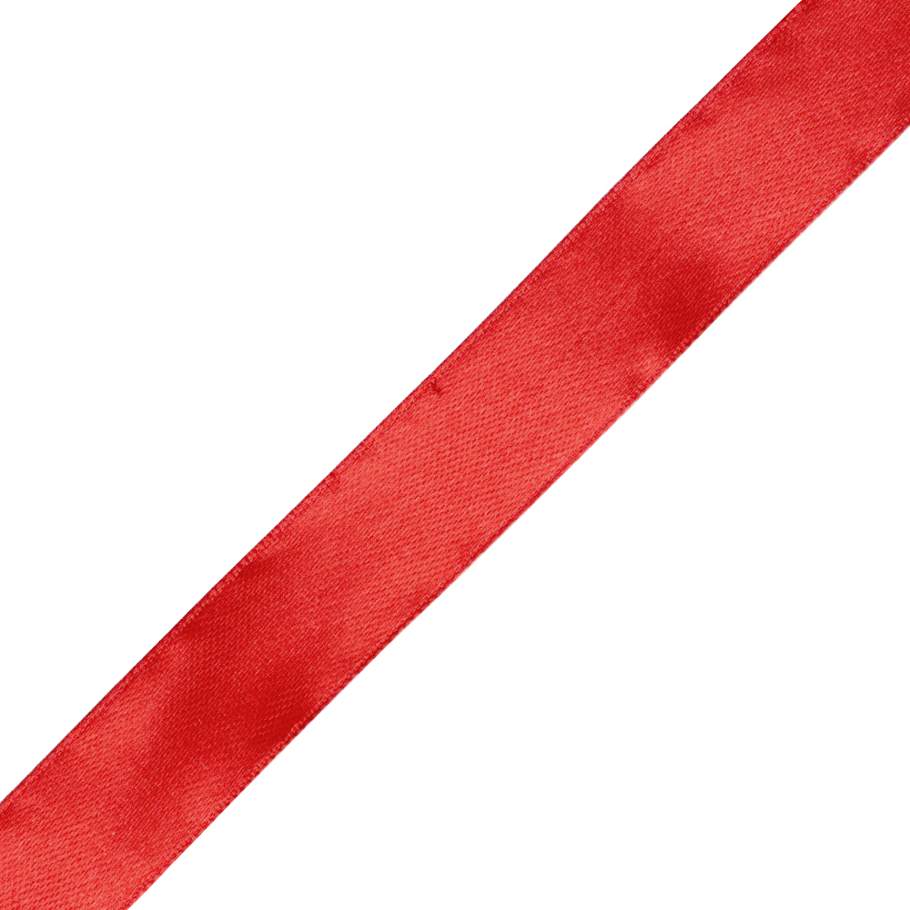 Стрічка атласна 20 мм червона 1 метр