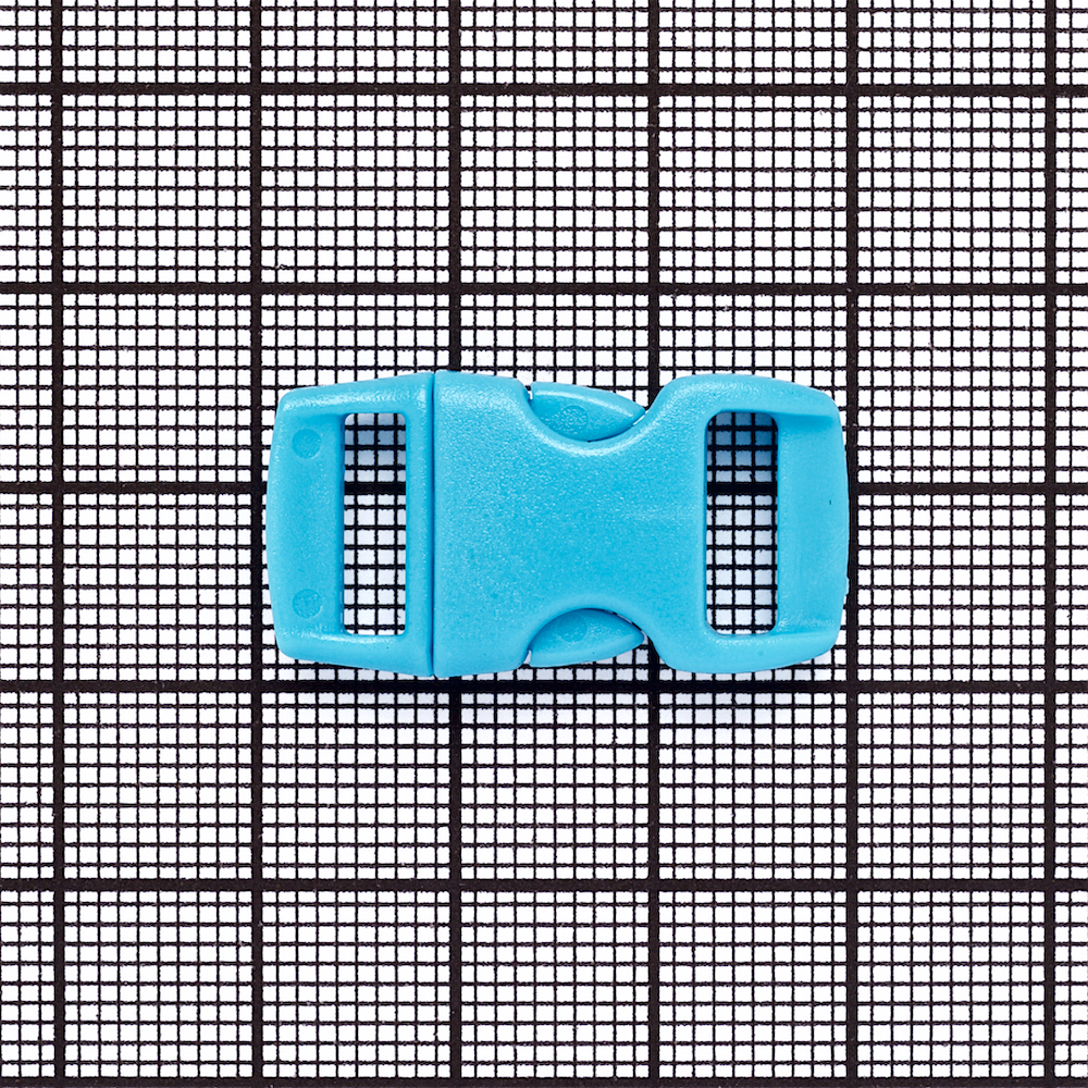 Застежка пластиковая фастекс 30х15 мм голубая