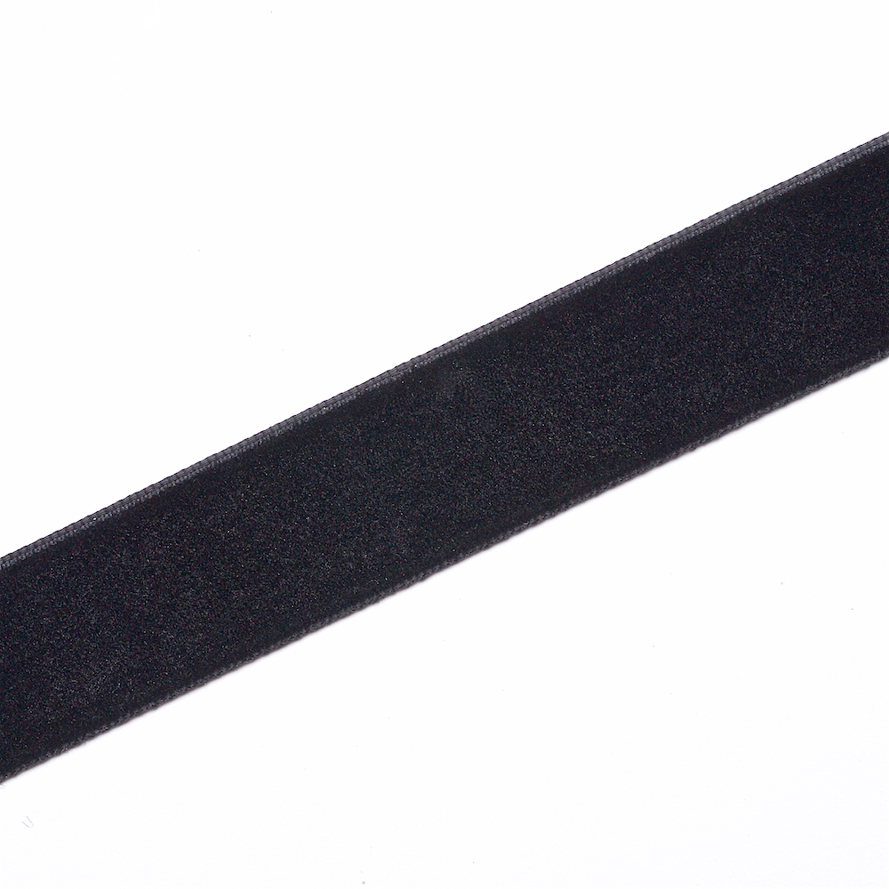 Лента бархатная 20 мм черная 1 метр