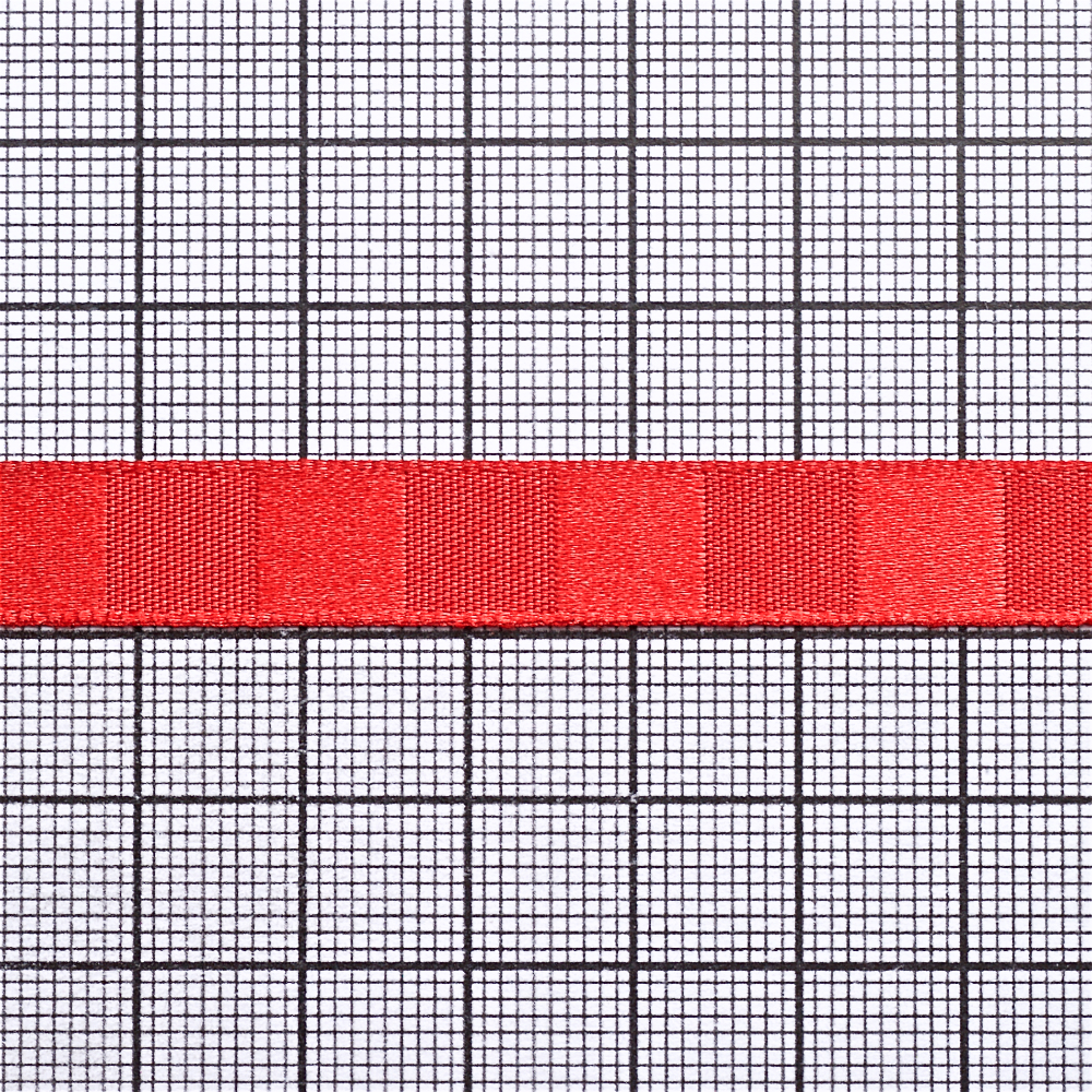 Лента атласная 10 мм полосатая красная