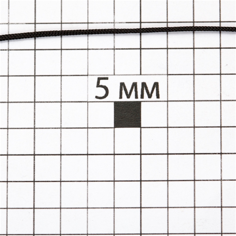 Шнур полиэстеровый 0,8 мм черный 1 метр